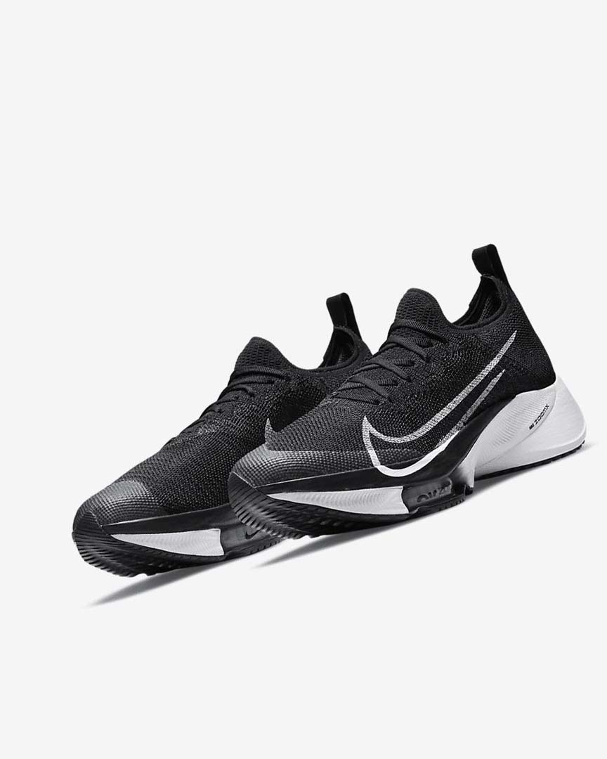 Black / Dark Grey / Platinum / White Women's Nike Air Zoom Tempo NEXT% Running Shoes | UK2319