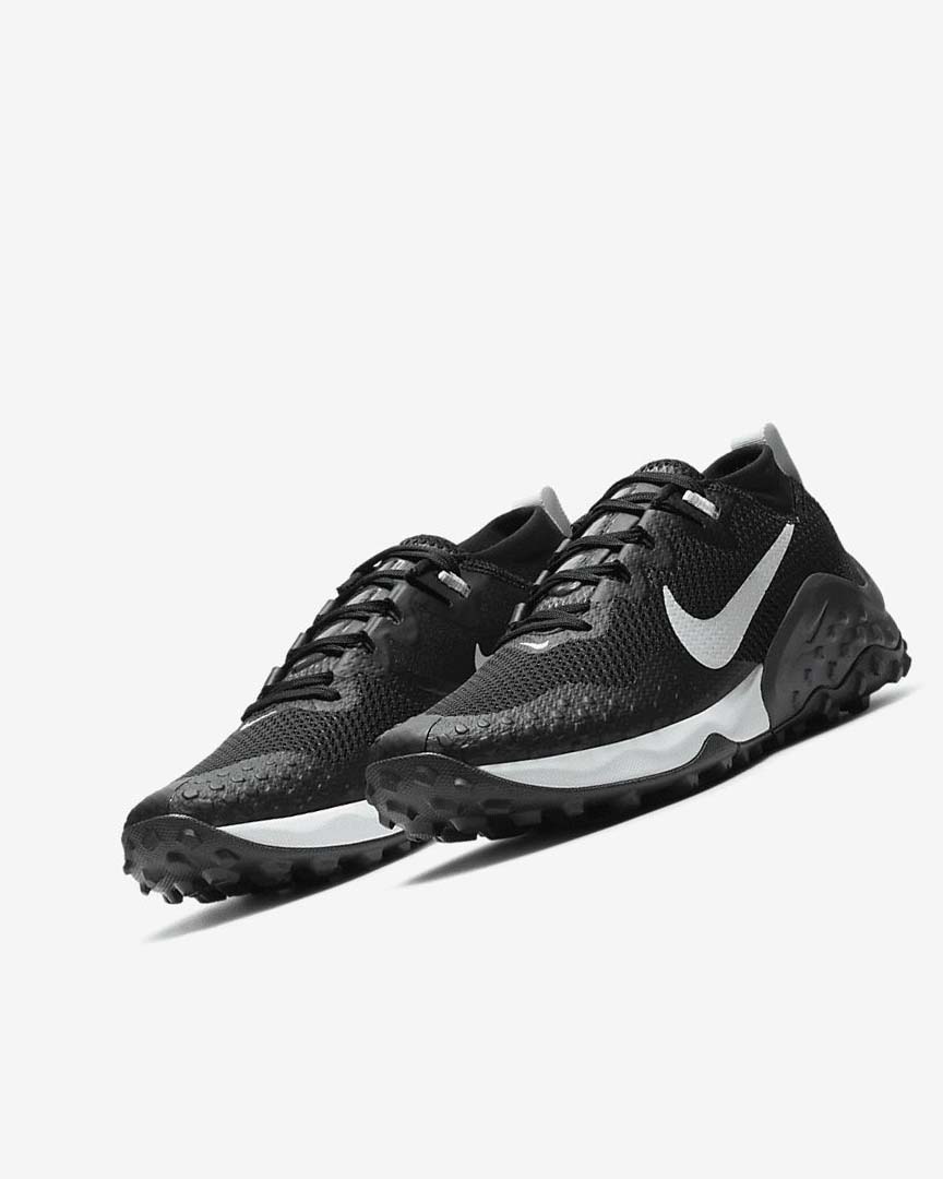 Black / Dark Grey / Platinum Women's Nike Wildhorse 7 Trail Running Shoes | UK4812