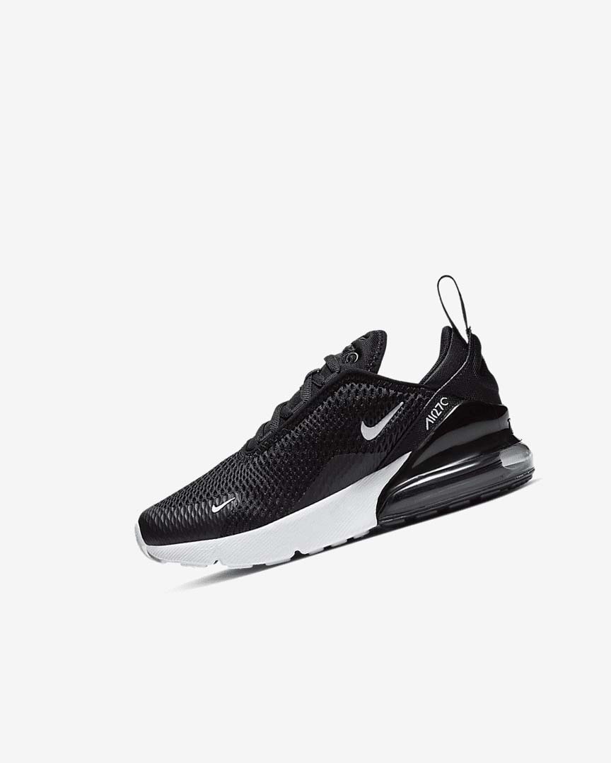 Black / Dark Grey / White Boys\' Nike Air Max 270 Casual Shoes | UK2655