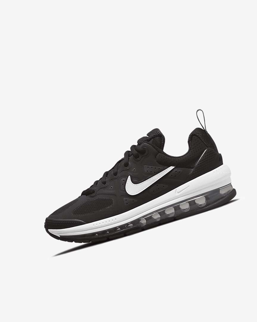 Black / Dark Grey / White Boys\' Nike Air Max Genome Casual Shoes | UK2995