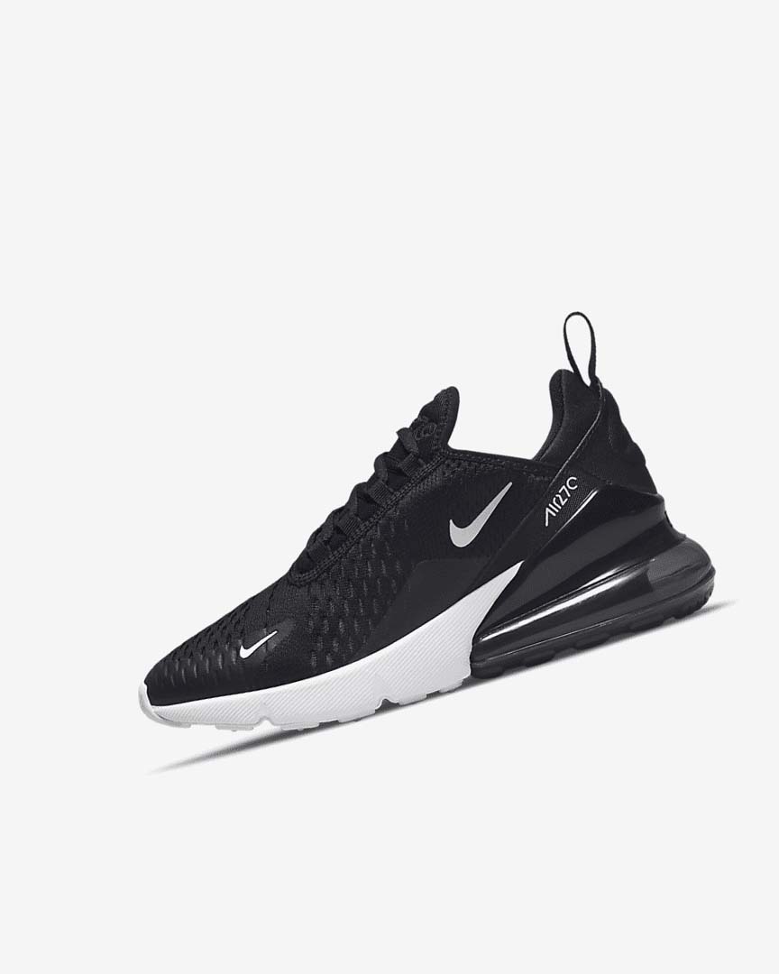 Black / Dark Grey / White Boys\' Nike Air Max 270 Casual Shoes | UK3126