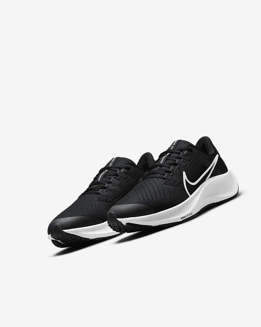 Black / Dark Grey / White Boys' Nike Air Zoom Pegasus 38 Running Shoes | UK3144