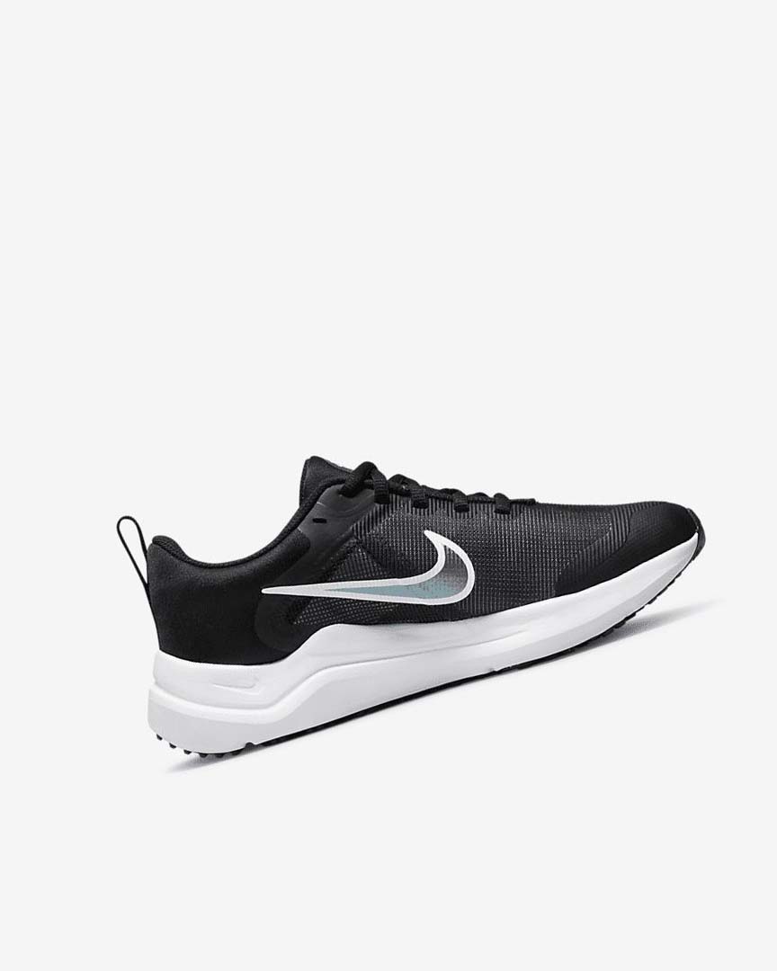 Black / Dark Grey / White Boys' Nike Downshifter 12 Running Shoes | UK3118