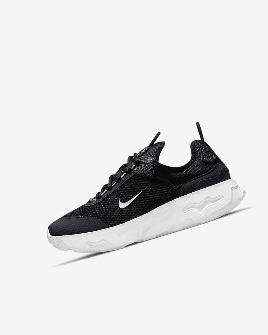 Black / Dark Grey / White Boys\' Nike React Live Sneakers | UK3252