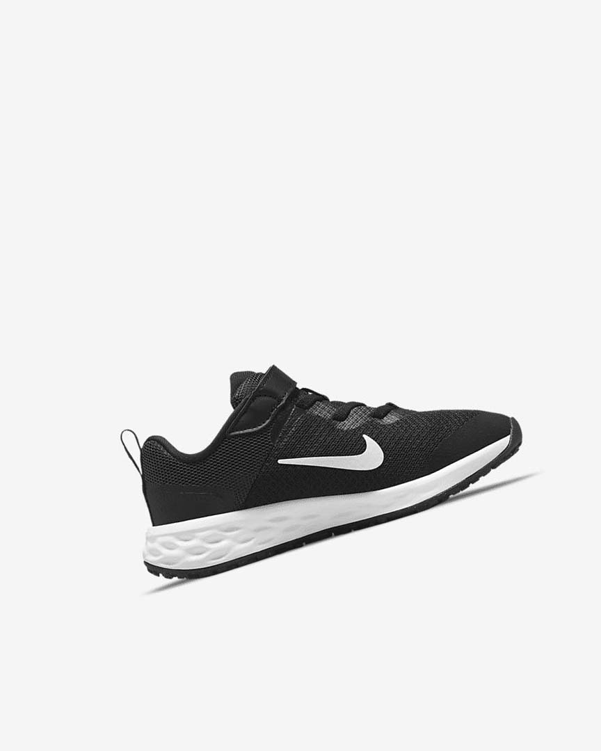 Black / Dark Grey / White Boys' Nike Revolution 6 Running Shoes | UK4747