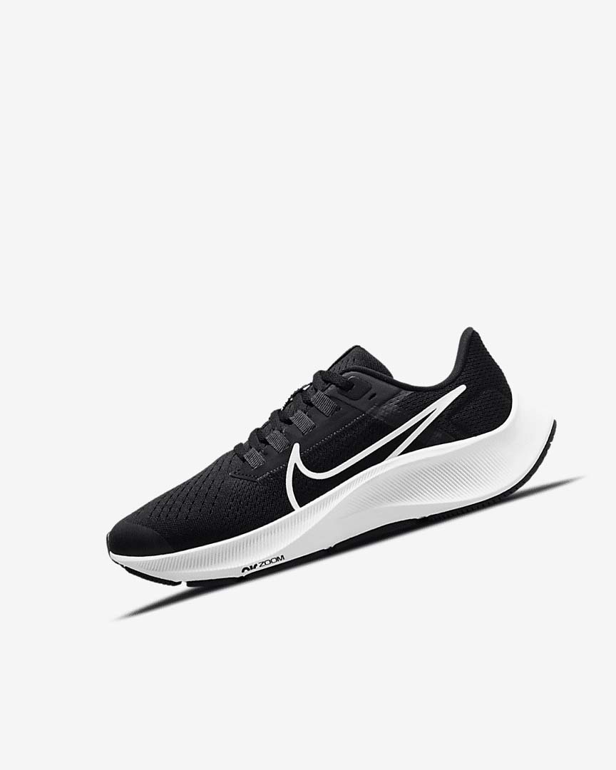 Black / Dark Grey / White Girls\' Nike Air Zoom Pegasus 38 Running Shoes | UK2997