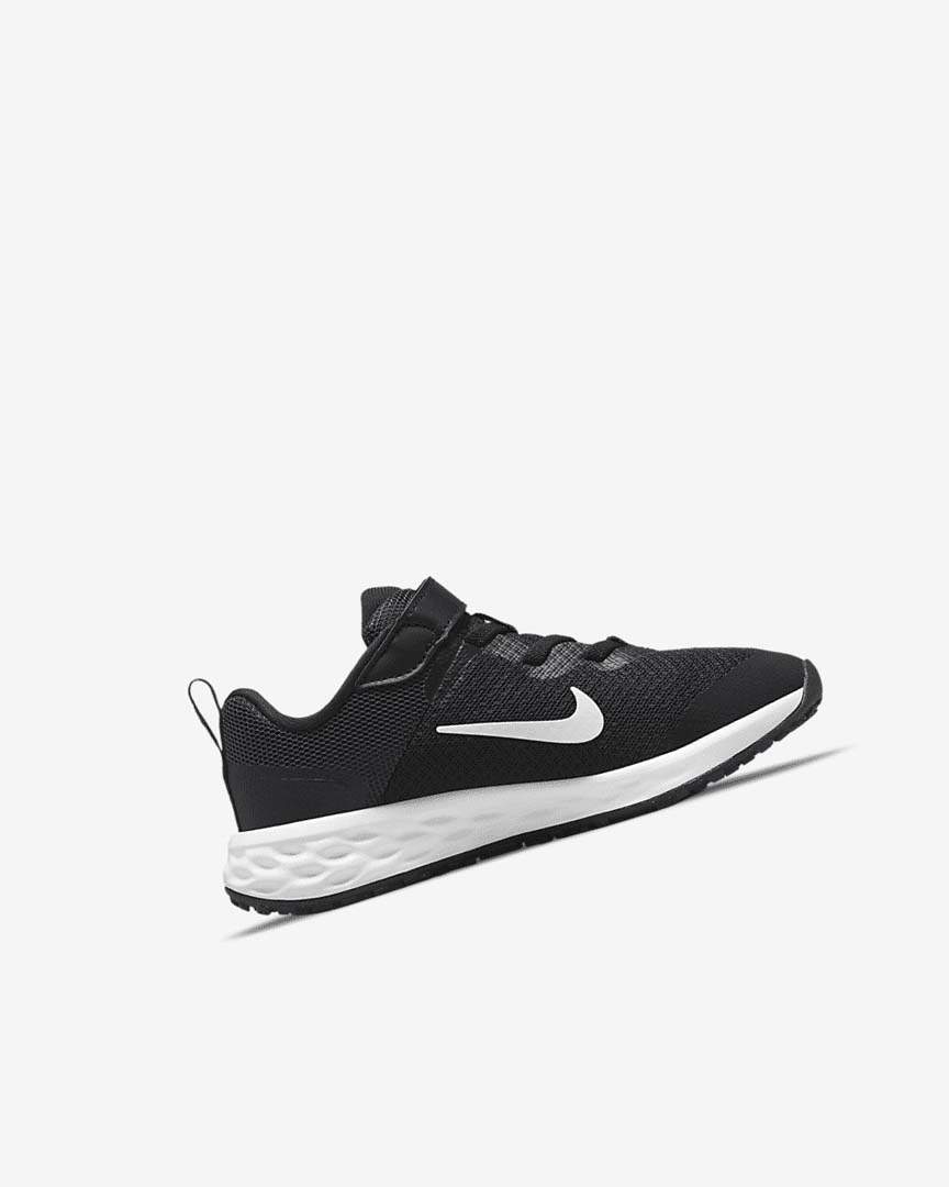 Black / Dark Grey / White Girls' Nike Revolution 6 Running Shoes | UK4695