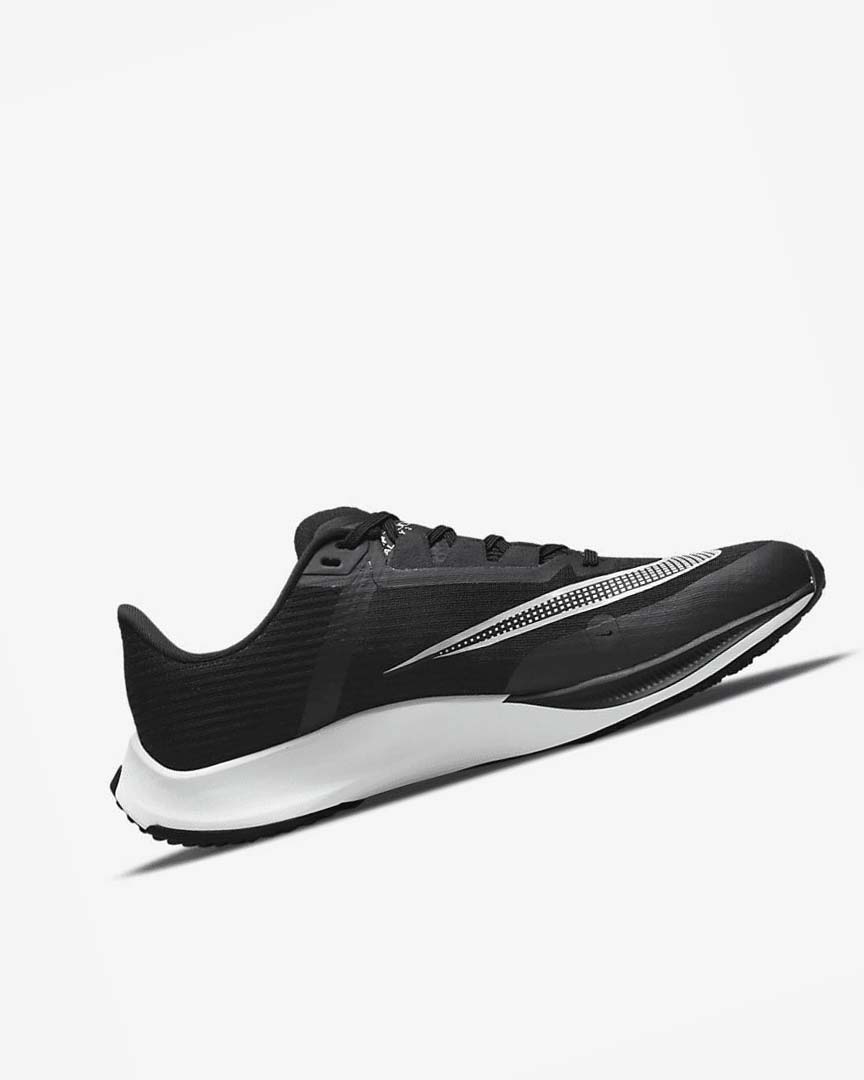 Black / Dark Grey / White Men's Nike Air Zoom Rival Fly 3 Running Shoes | UK1206