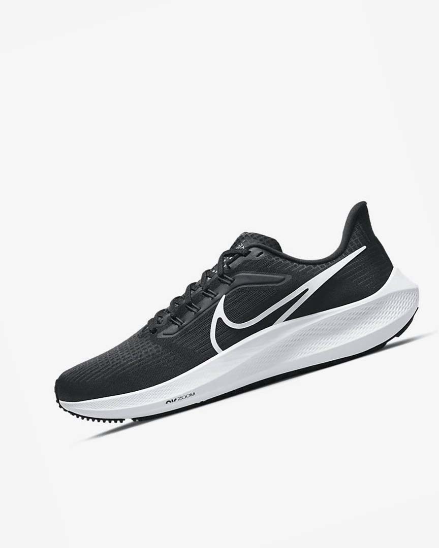 Black / Dark Grey / White Men\'s Nike Air Zoom Pegasus 39 Running Shoes | UK2265