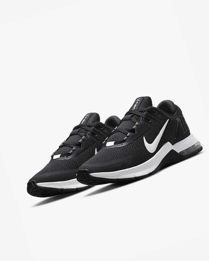 Black / Dark Grey / White Men's Nike Air Max Alpha Trainer 4 Training Shoes | UK2467