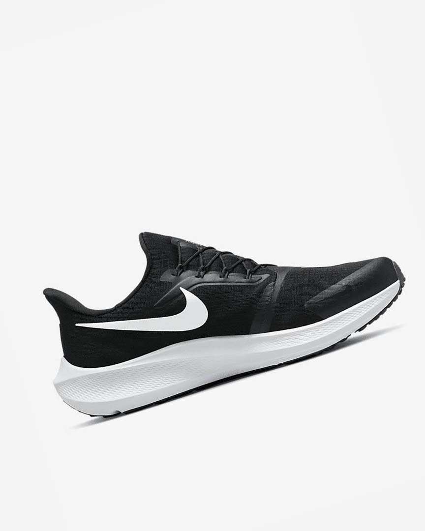 Black / Dark Grey / White Men's Nike Air Zoom Pegasus 39 FlyEase Running Shoes | UK2617