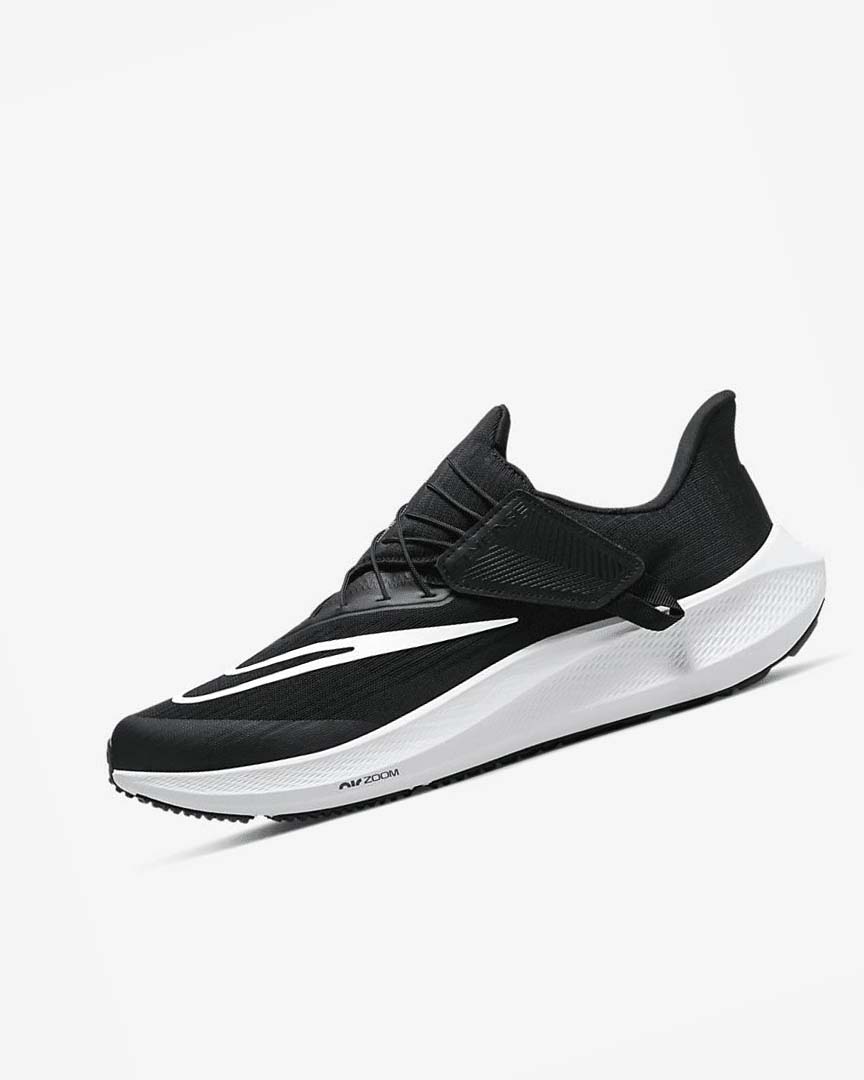 Black / Dark Grey / White Men\'s Nike Air Zoom Pegasus 39 FlyEase Running Shoes | UK2617