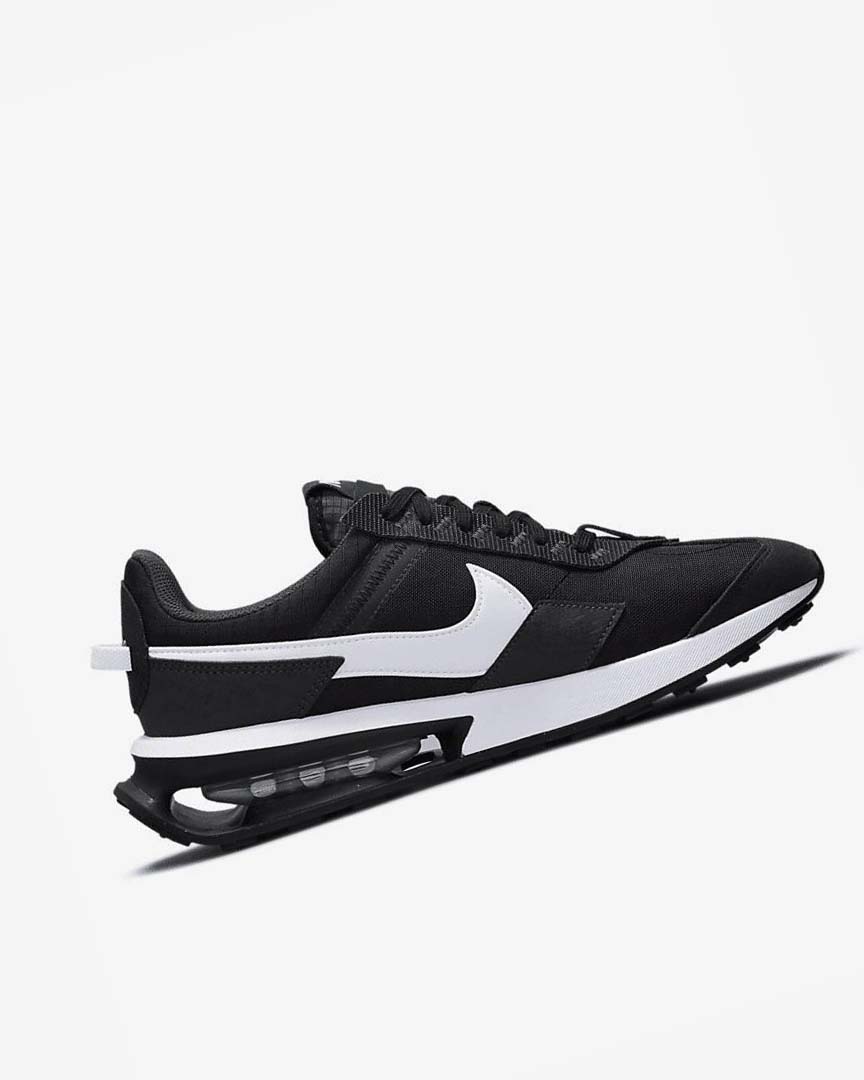 Black / Dark Grey / White Men's Nike Air Max Pre-Day Sneakers | UK5111