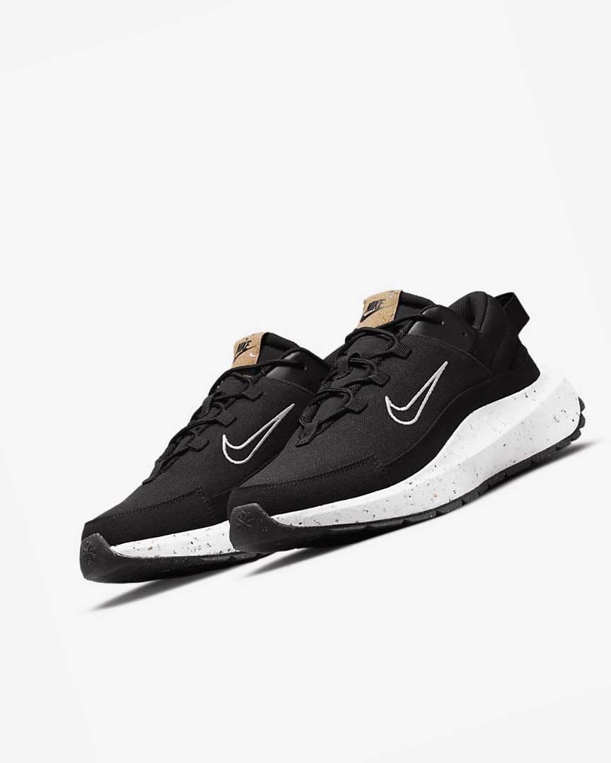 Black / Dark Grey / White Men's Nike Crater Remixa Sneakers | UK5421