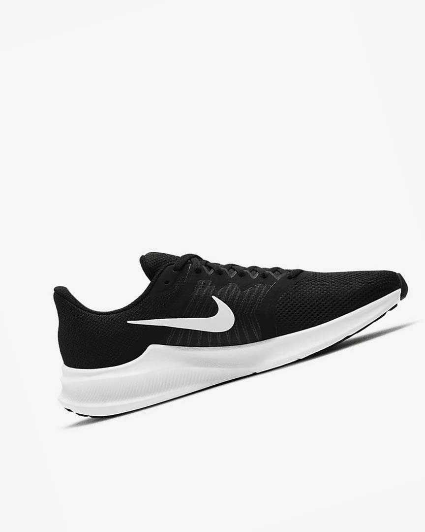 Black / Dark Grey / White Men's Nike Downshifter 11 Running Shoes | UK5040