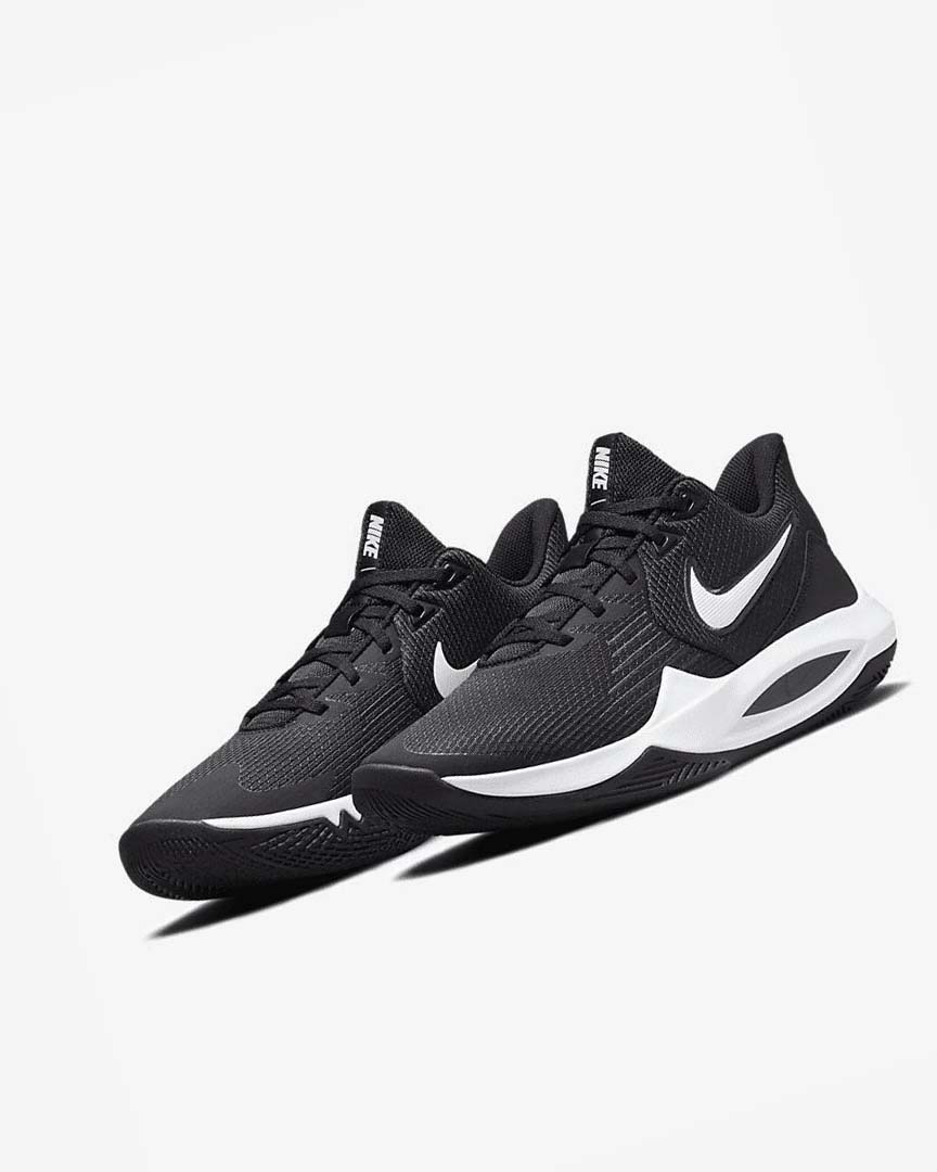 Black / Dark Grey / White Men's Nike Precision 5 Basketball Shoes | UK5414