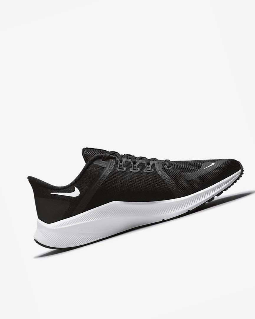 Black / Dark Grey / White Men's Nike Quest 4 Running Shoes | UK1130