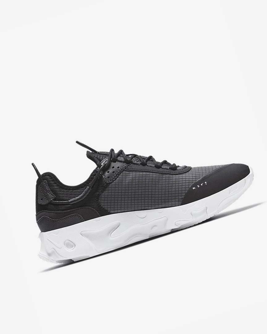 Black / Dark Grey / White Men's Nike React Live Sneakers | UK3050