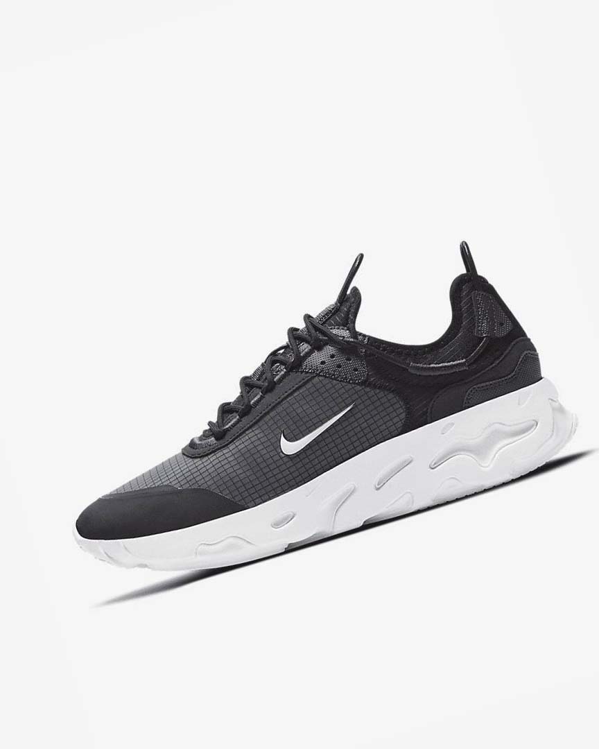 Black / Dark Grey / White Men\'s Nike React Live Sneakers | UK3050