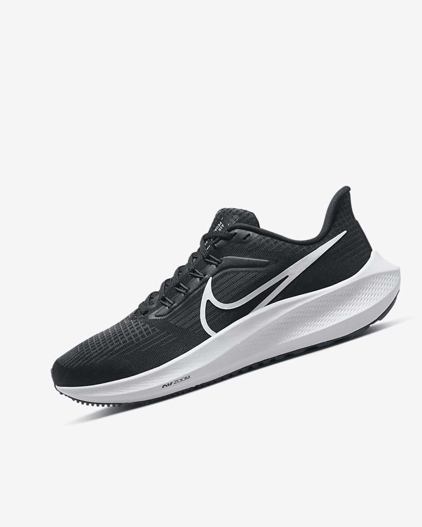 Black / Dark Grey / White Women\'s Nike Air Zoom Pegasus 39 Running Shoes | UK3019