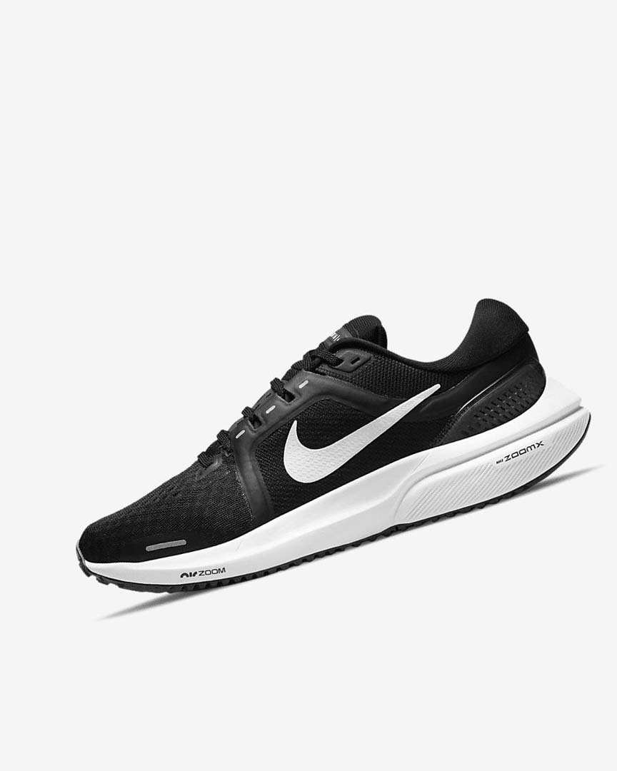 Black / Dark Grey / White Women\'s Nike Air Zoom Vomero 16 Running Shoes | UK3218