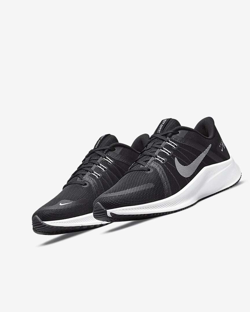 Black / Dark Grey / White Women's Nike Quest 4 Running Shoes | UK1129