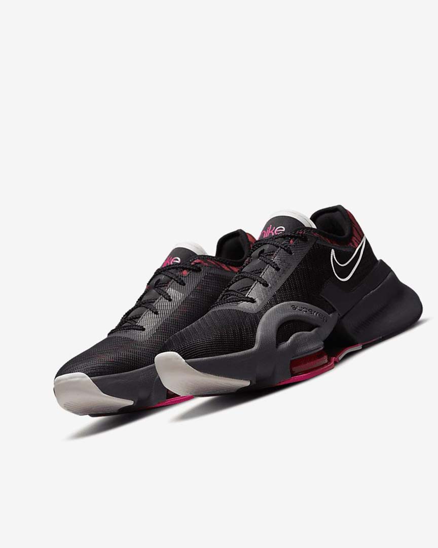 Black / Dark Grey Women's Nike Air Zoom SuperRep 3 Training Shoes | UK3161