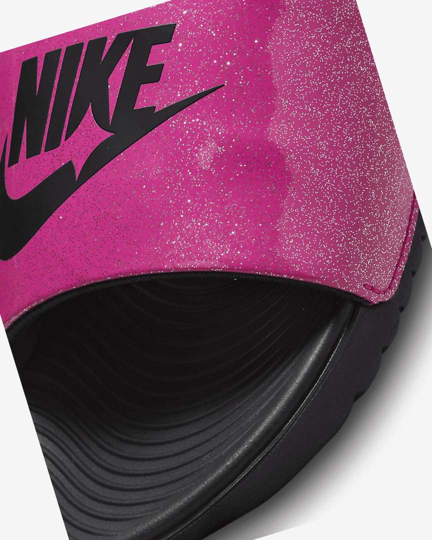 Black Girls' Nike Kawa SE Slides | UK4875