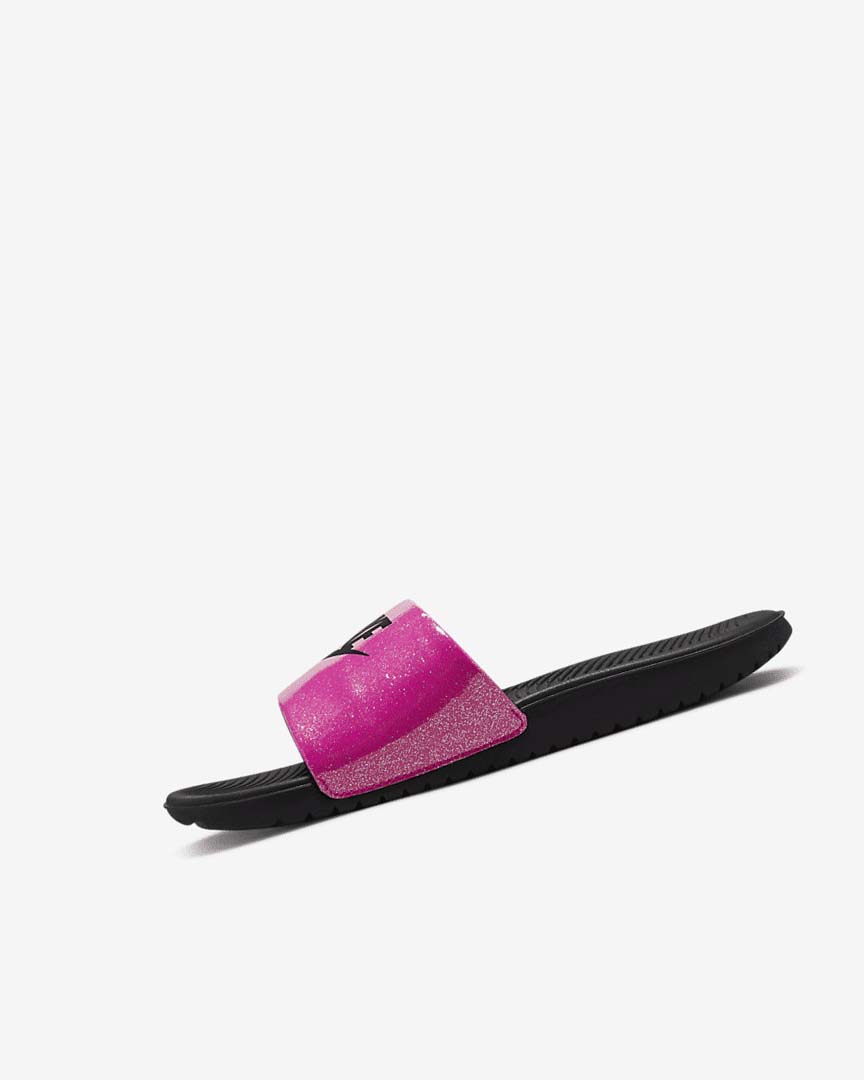 Black Girls\' Nike Kawa SE Slides | UK4875