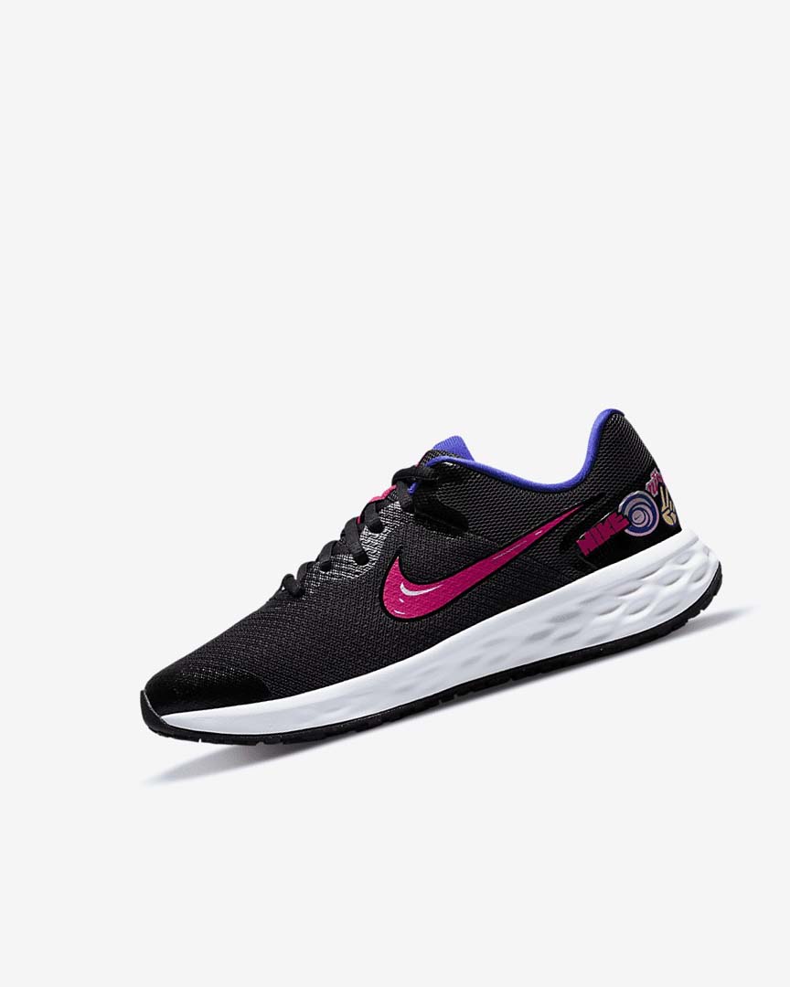 Black Girls\' Nike Revolution 6 SE Running Shoes | UK2791