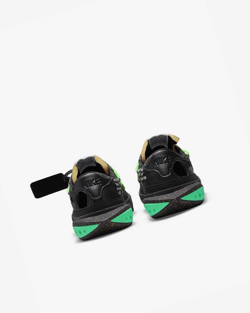 Black / Green / Black Men's Nike Blazer Low '77 x Off-White™ Sneakers | UK2822