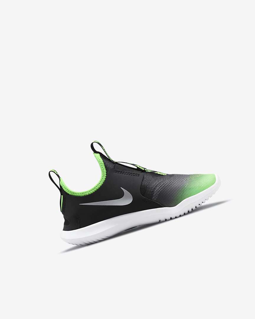 Black / Green Boys' Nike Flex Runner Shoes | UK4611