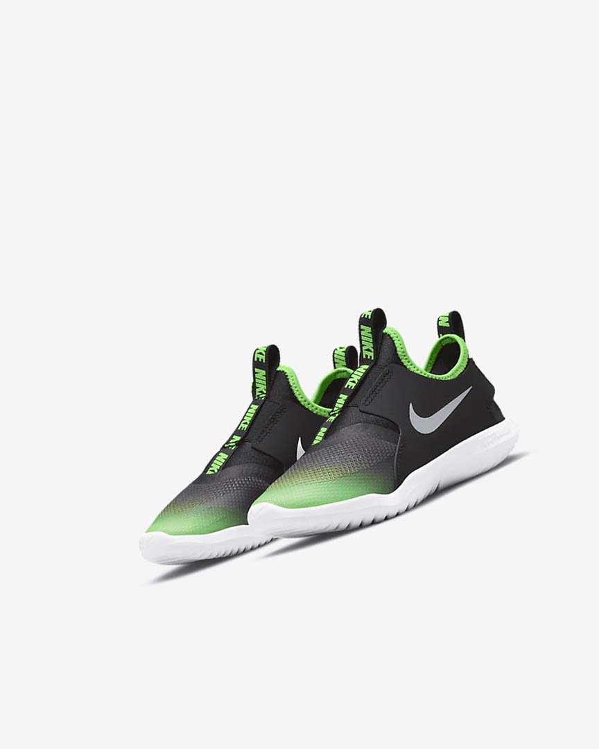 Black / Green Boys' Nike Flex Runner Shoes | UK4611