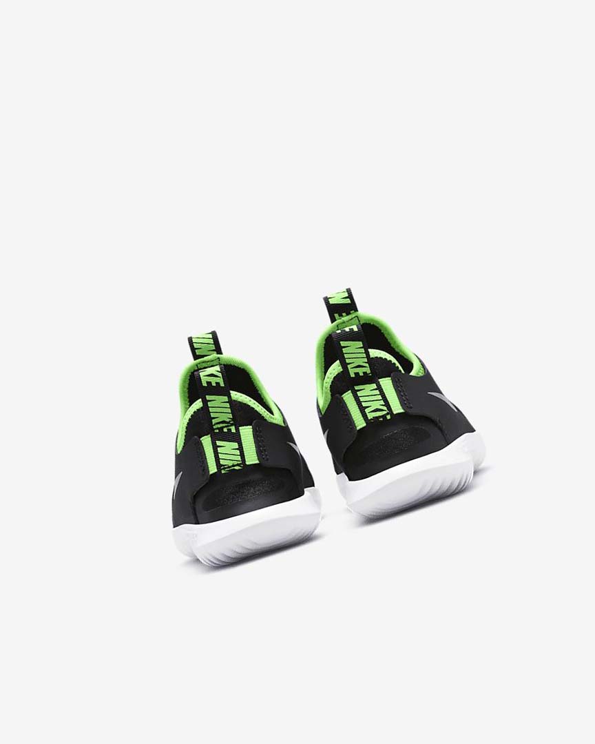 Black / Green Boys' Nike Flex Runner Shoes | UK4611