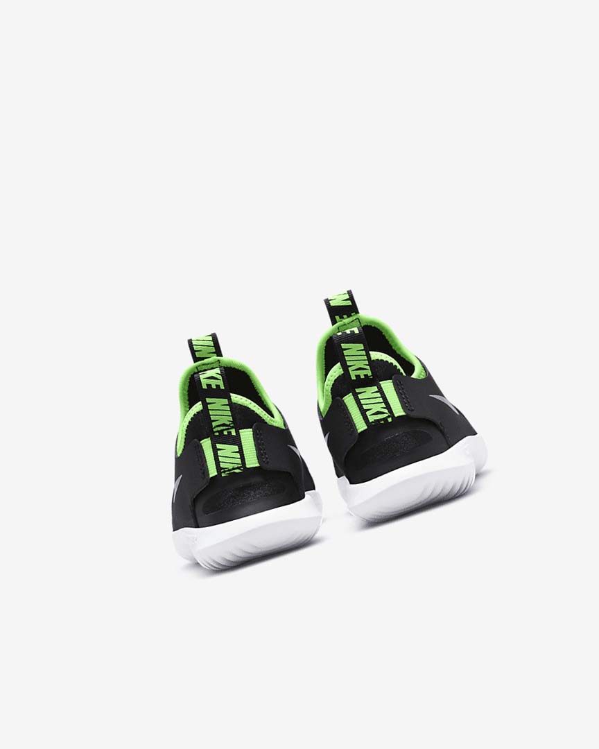 Black / Green Girls' Nike Flex Runner Shoes | UK1210