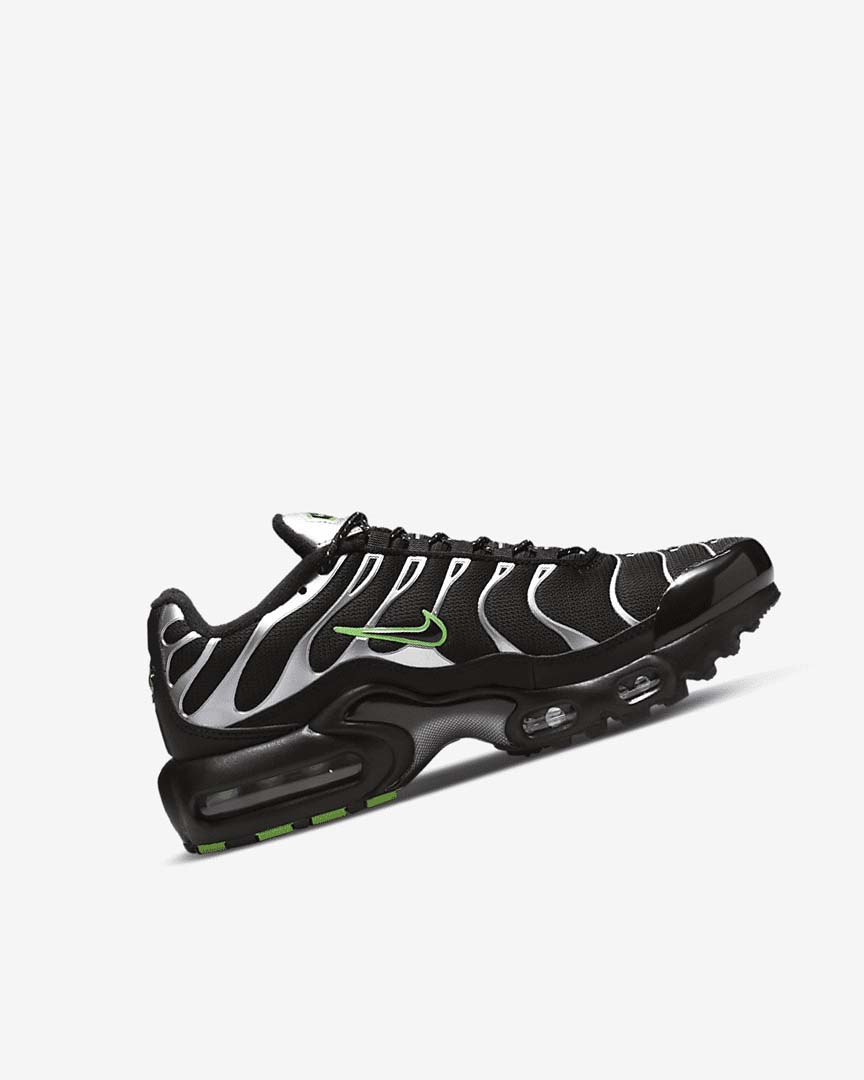 Black / Green / Metal Silver / Black Girls' Nike Air Max Plus Sneakers | UK2432