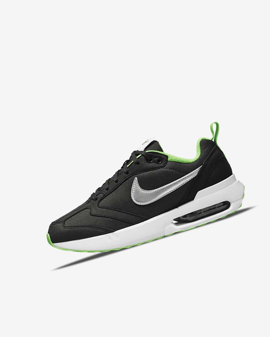 Black / Green / White Girls\' Nike Air Max Dawn Sneakers | UK4881