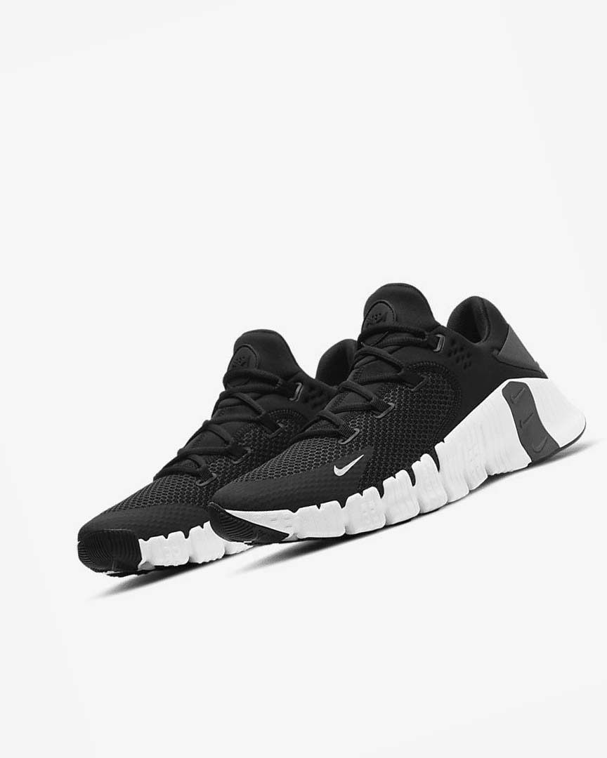 Black / Grey / Black Men's Nike Free Metcon 4 Training Shoes | UK4885