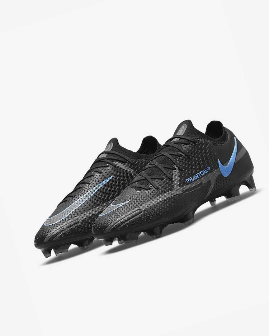 Black / Grey / Black Men's Nike Phantom GT2 Elite FG Football Boots | UK2715