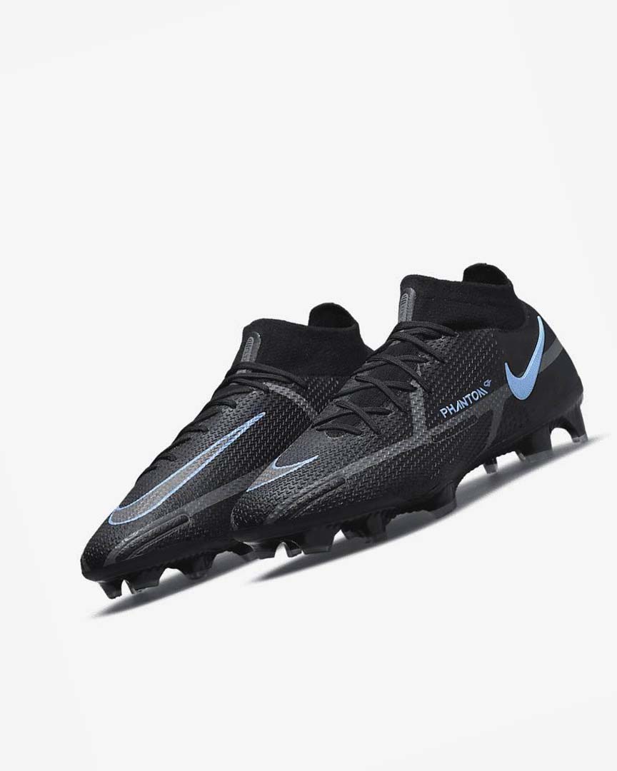 Black / Grey / Black Men's Nike Phantom GT2 Dynamic Fit Elite FG Football Boots | UK5240