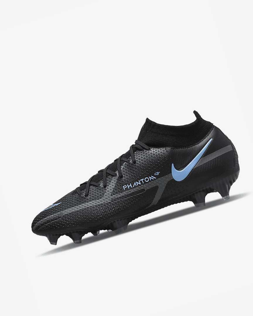 Black / Grey / Black Men\'s Nike Phantom GT2 Dynamic Fit Elite FG Football Boots | UK5240