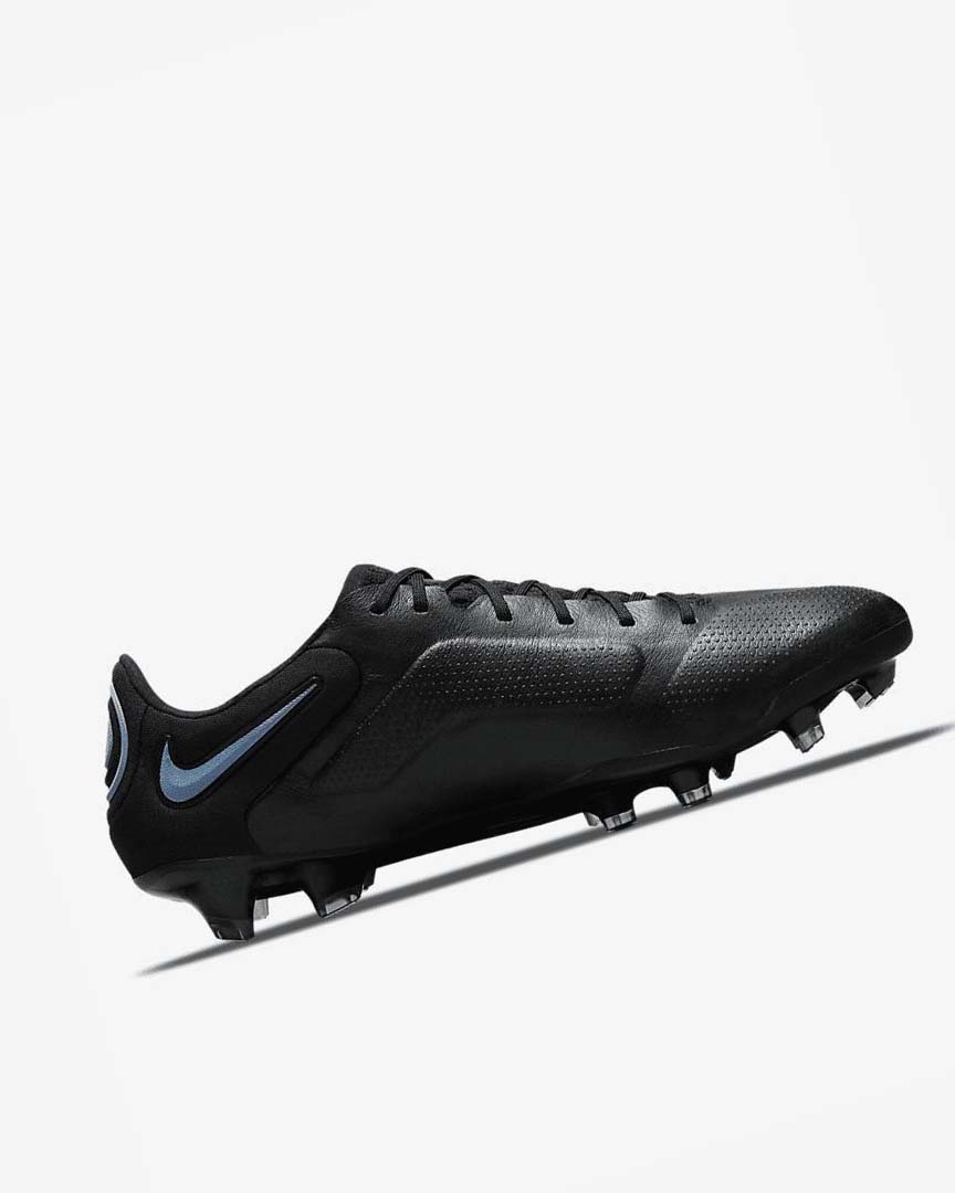 Black / Grey / Black Men's Nike Tiempo Legend 9 Elite FG Football Boots | UK4528