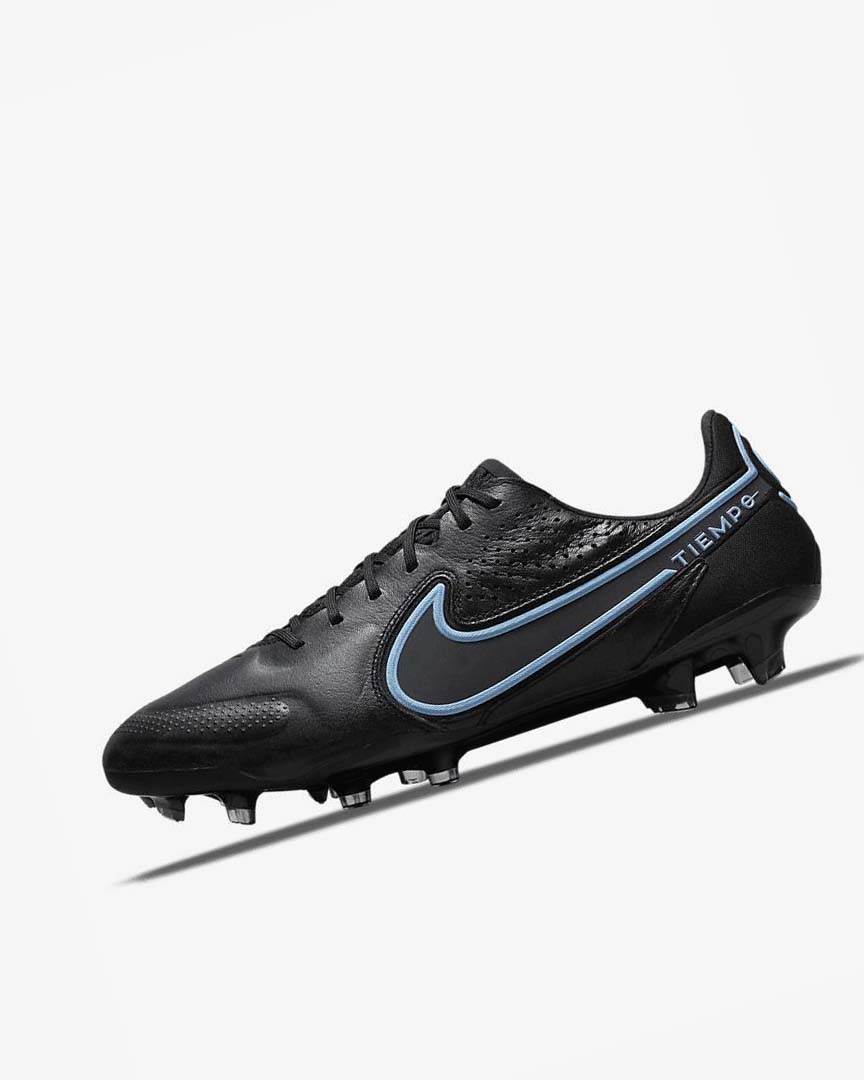 Black / Grey / Black Men\'s Nike Tiempo Legend 9 Elite FG Football Boots | UK4528