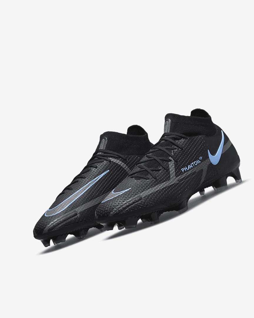 Black / Grey / Black Women's Nike Phantom GT2 Dynamic Fit Elite FG Football Boots | UK4793