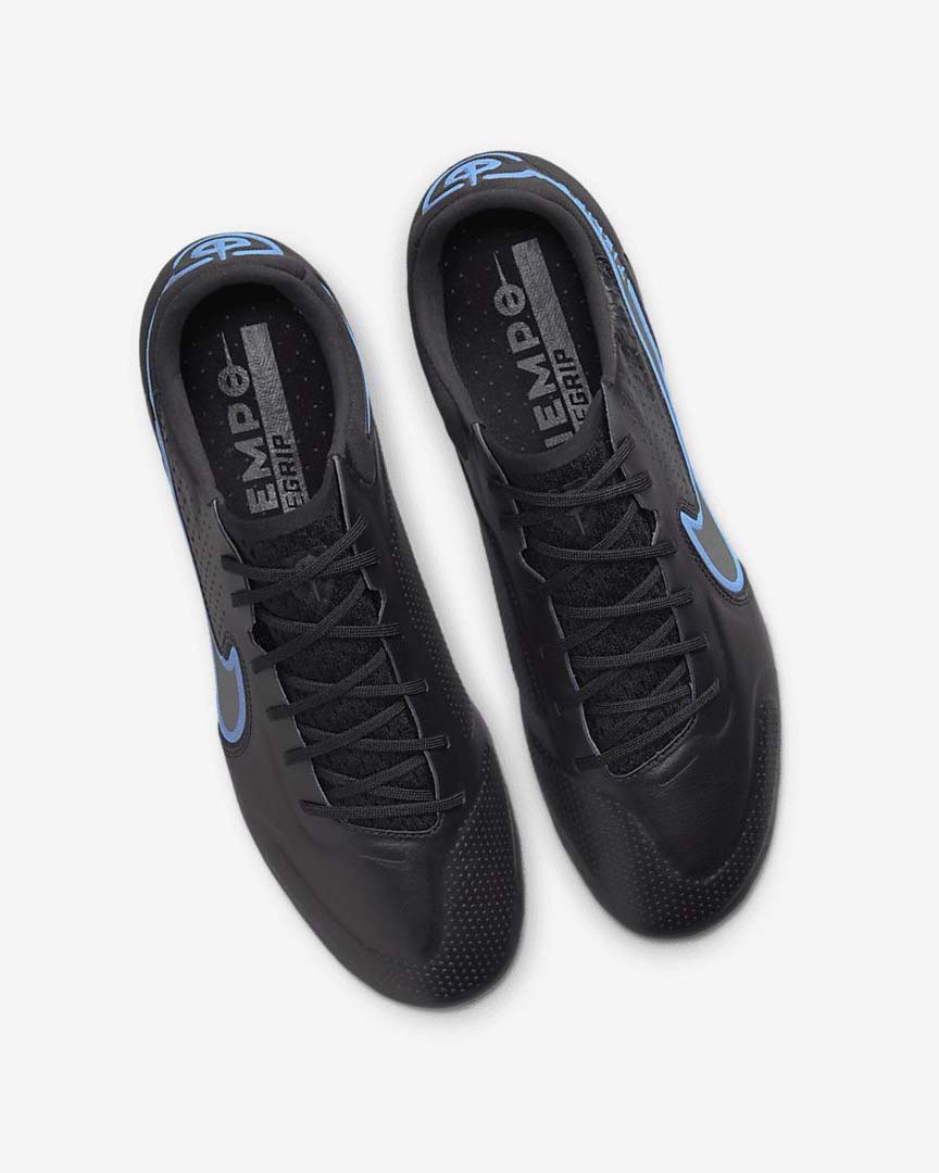 Black / Grey / Black Women's Nike Tiempo Legend 9 Elite SG-Pro AC Football Boots | UK3138