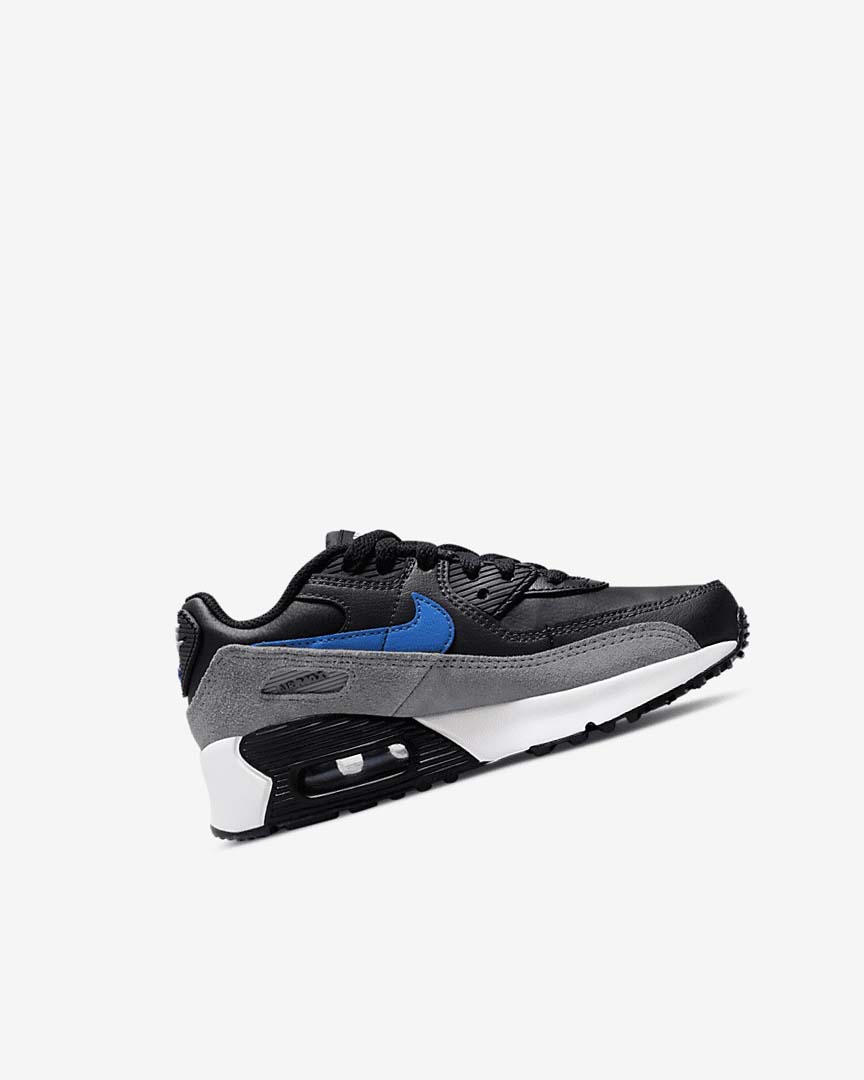 Black / Grey / Dark Grey / Blue Boys' Nike Air Max 90 Casual Shoes | UK2759