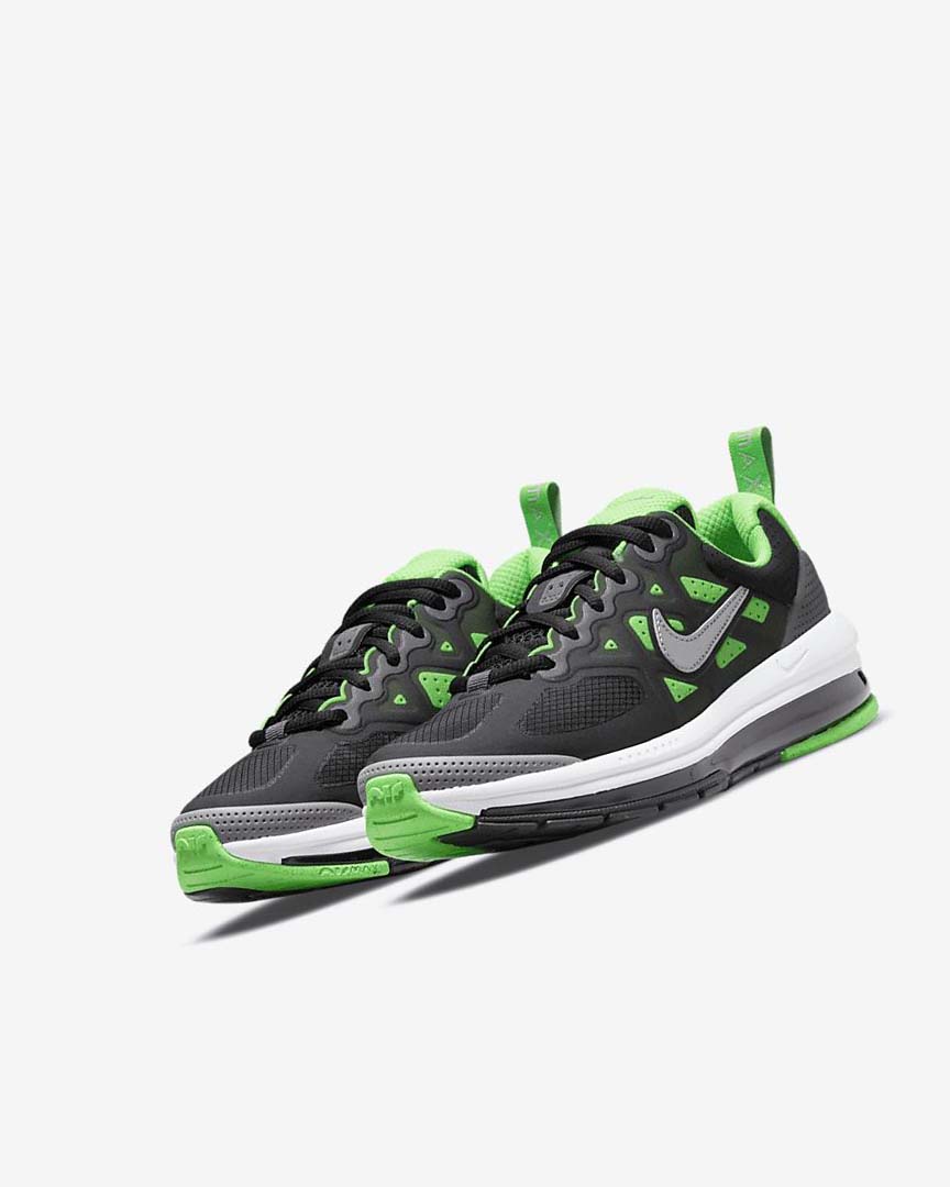 Black / Grey / Green Boys' Nike Air Max Genome Casual Shoes | UK3212