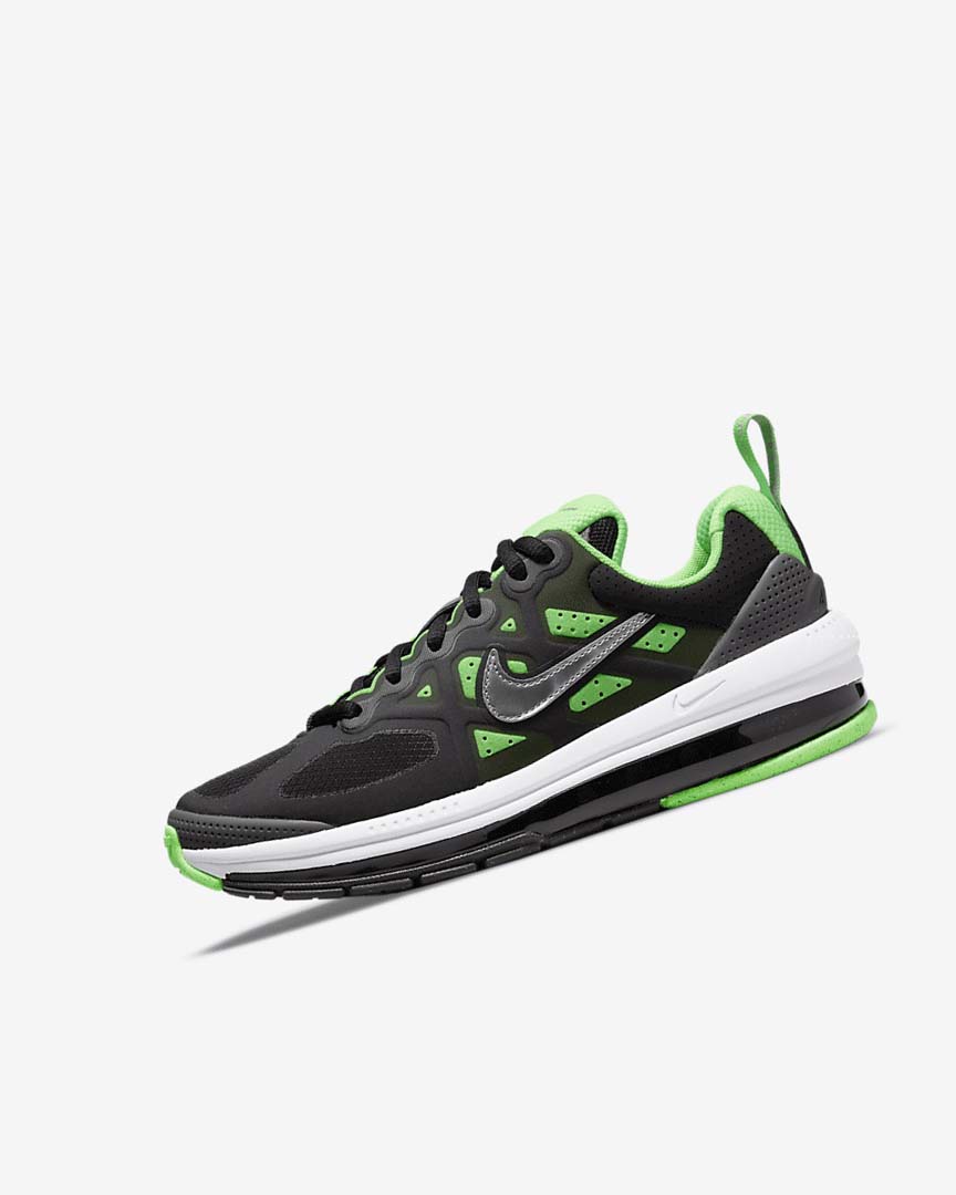 Black / Grey / Green Girls\' Nike Air Max Genome Casual Shoes | UK2468