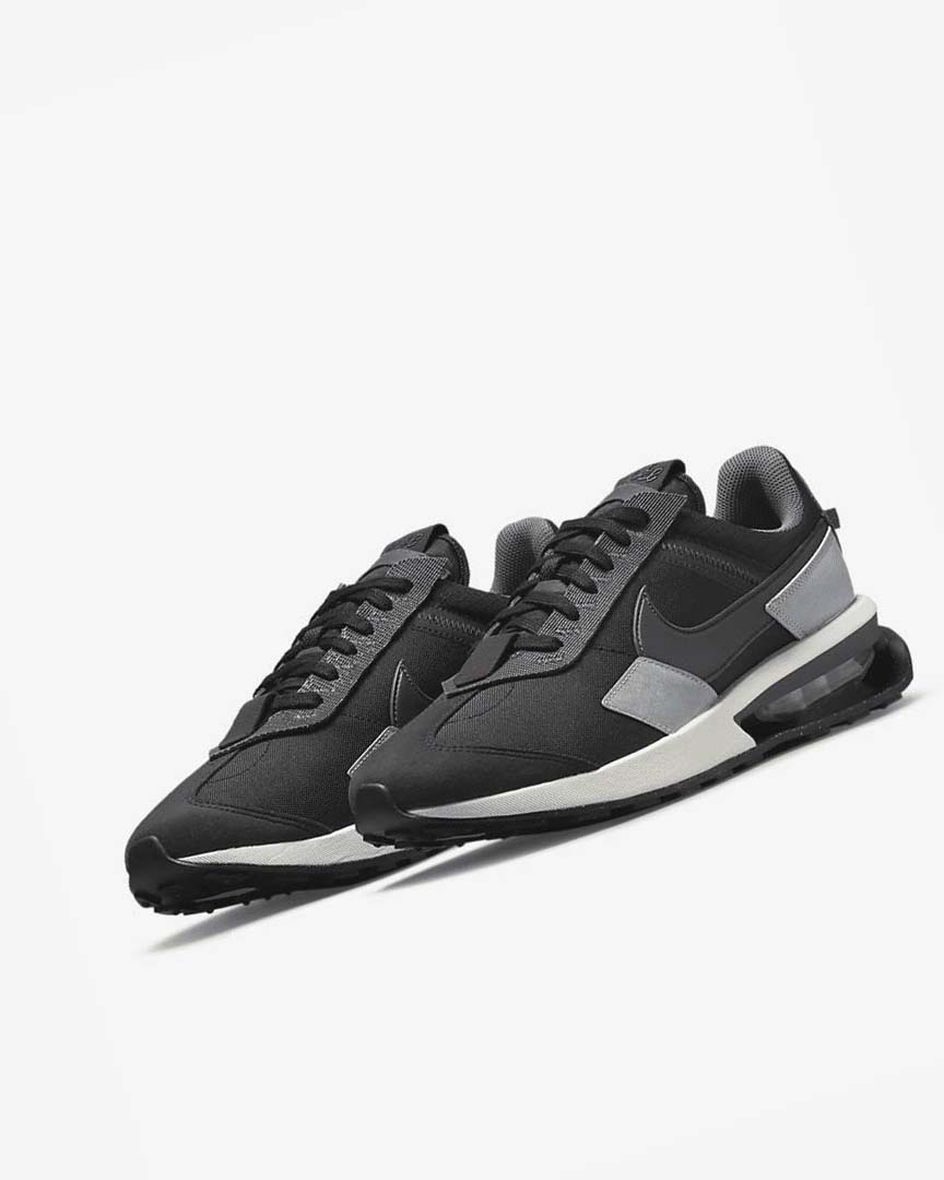 Black / Grey / Grey / Dark Grey Men's Nike Air Max Pre-Day Sneakers | UK2806