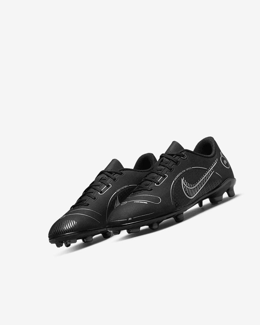 Black / Grey / Metal Silver Boys' Nike Jr. Mercurial Vapor 14 Club MG Football Boots | UK4837